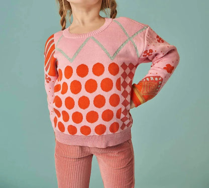 Oilily - Kid's Dots Jacquard Kit Sweater - Rack Hunt