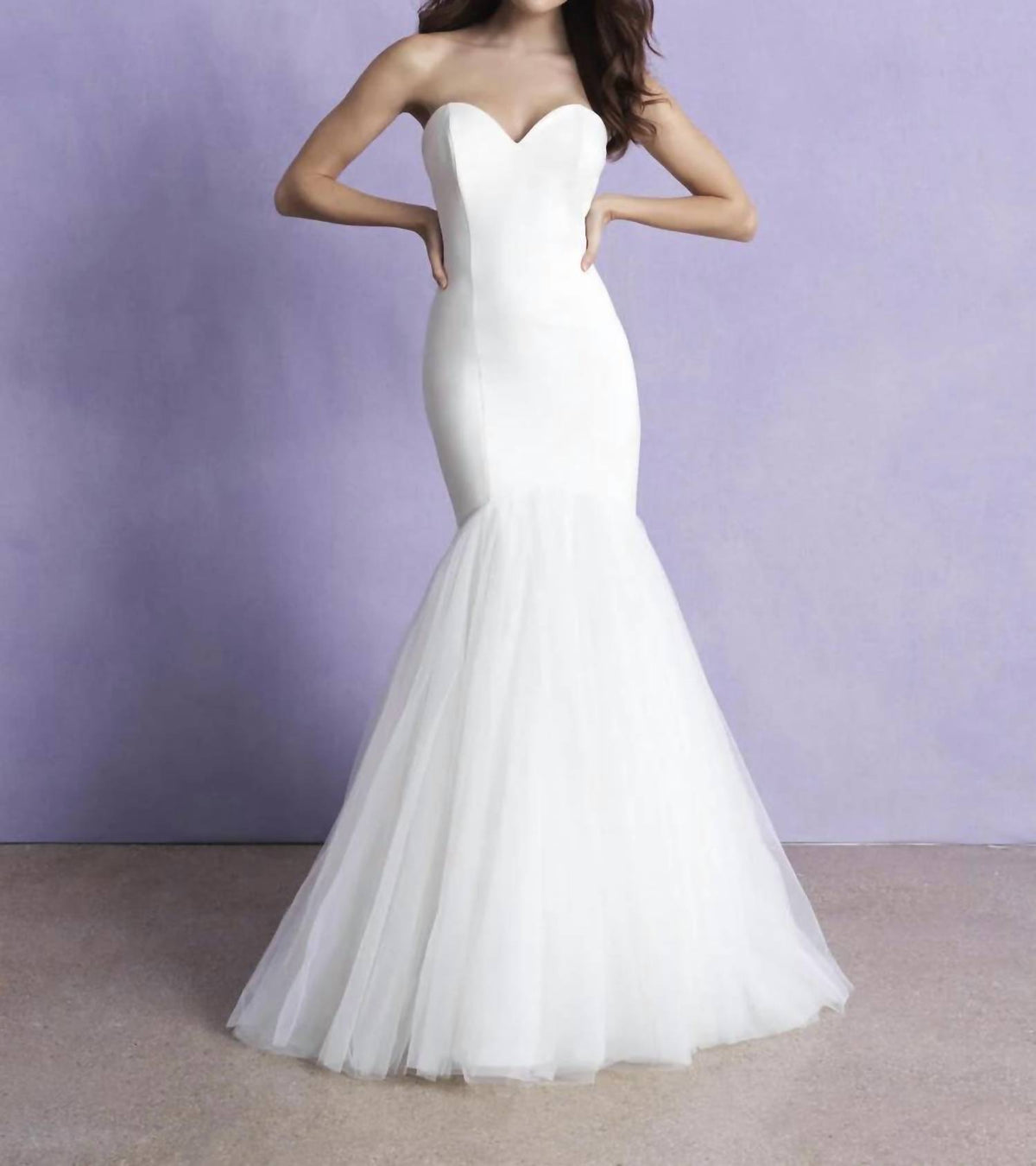 Strapless Tulle Bow Wedding Gown