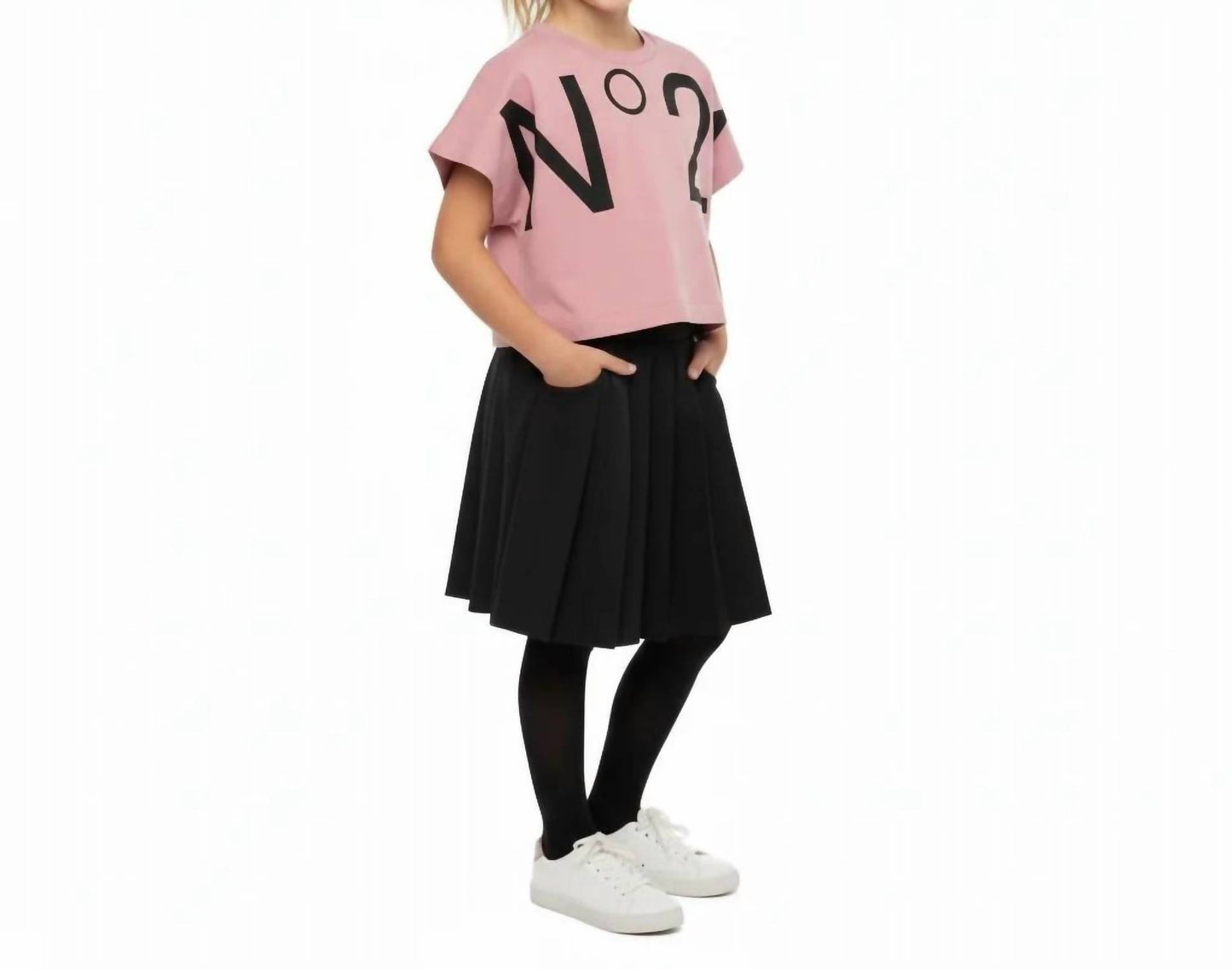 Girls Cropped Logo T-shirt
