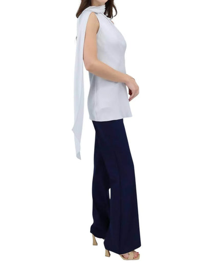 Mi Jong Lee - Satin One Shoulder Bias With Scarf Top - Rack Hunt