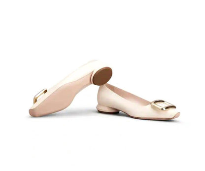 Women's Viv Choc Metal Buckle Ballerinas Flat Shoes