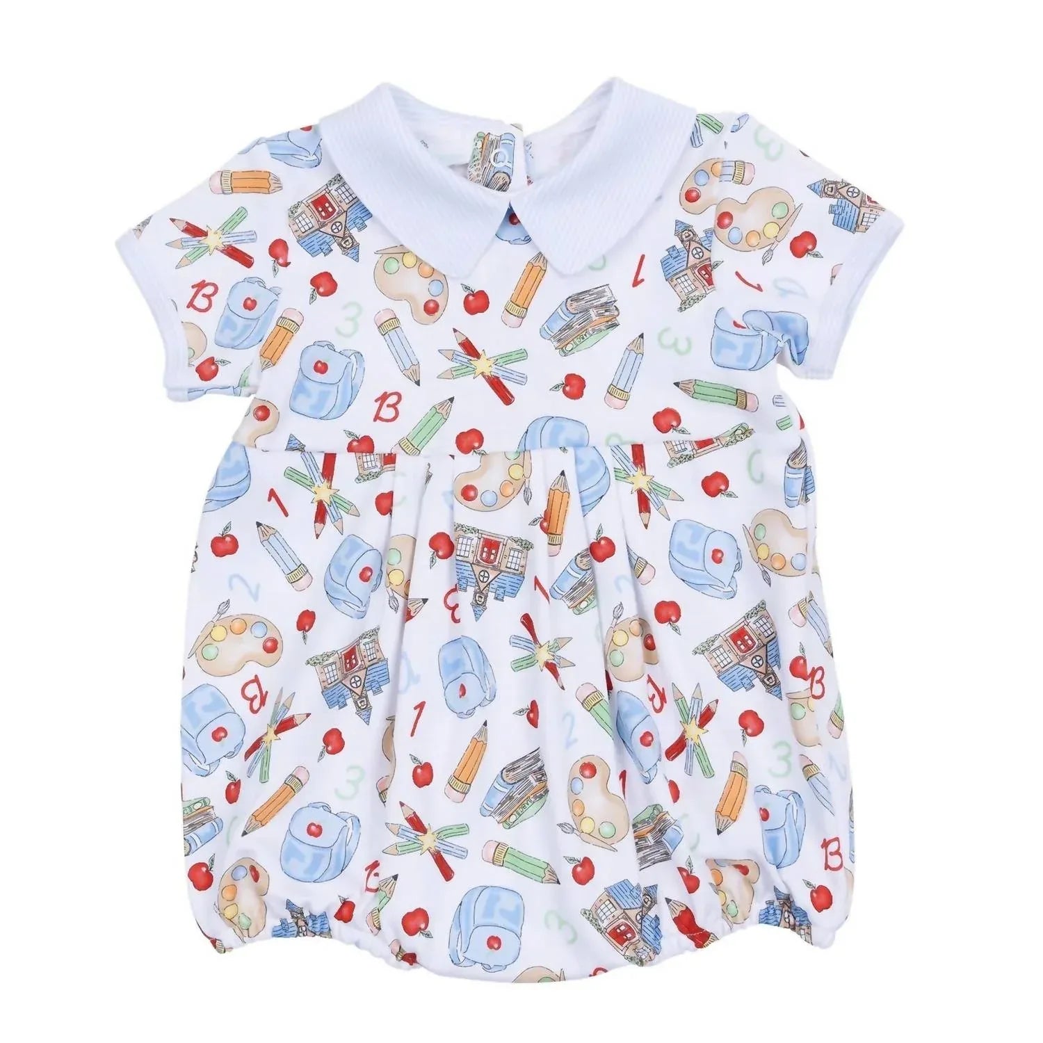 Magnolia Baby - Boy's School Days Sweetness Collared Boys Short Sleeve Bubble - Rack Hunt