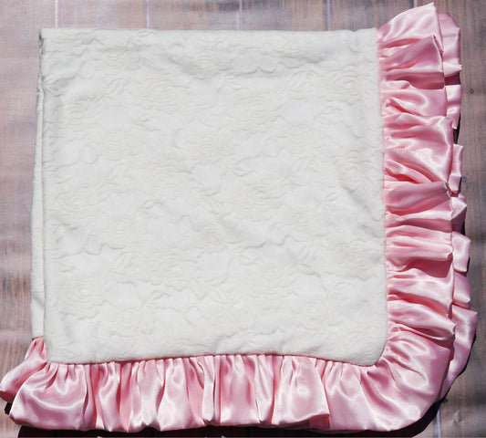 Cuddle Couture - Baby Girls Lace Blanket With Satin Trim - Rack Hunt -