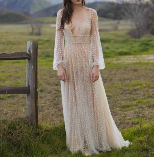 Lunella Bishop Sleeve Wedding Gown
