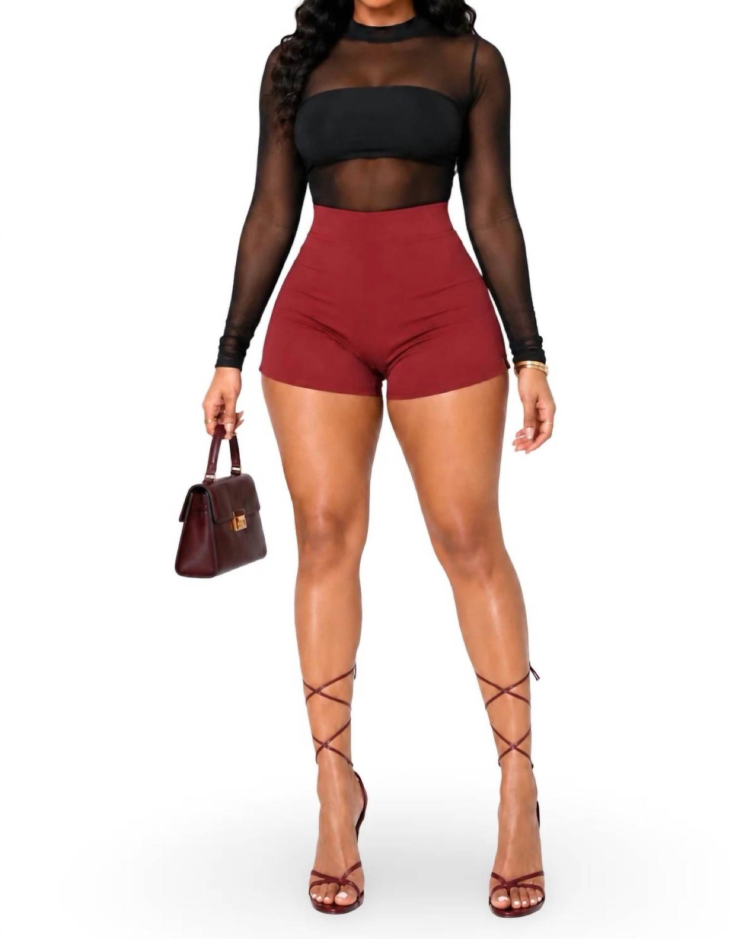 Pop Out High Waist Stretch Buttonless Shorts
