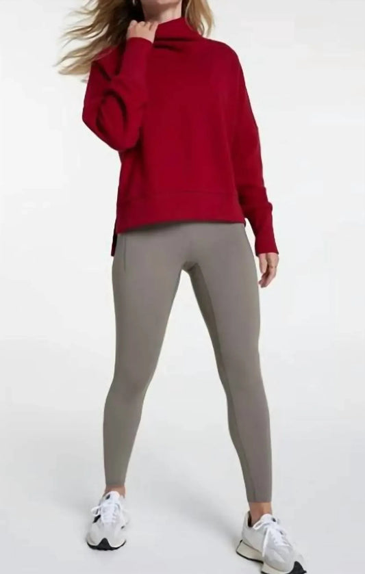 CALIA - Women's Herringbone Funnel Neck Sweatshirt - Rack Hunt