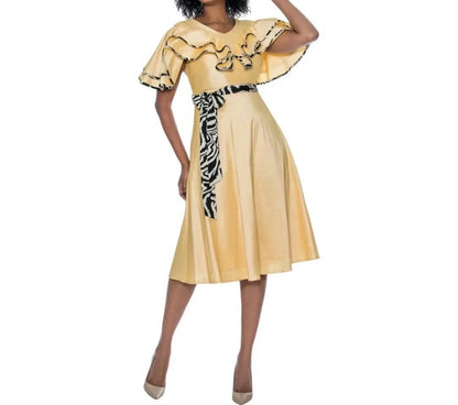 Terramina - Tiger Print Midi Dress - Rack Hunt