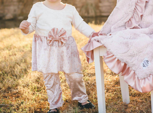 Cuddle Couture - Baby Girls Velvet Pant And Velvet Top Set - Rack Hunt -
