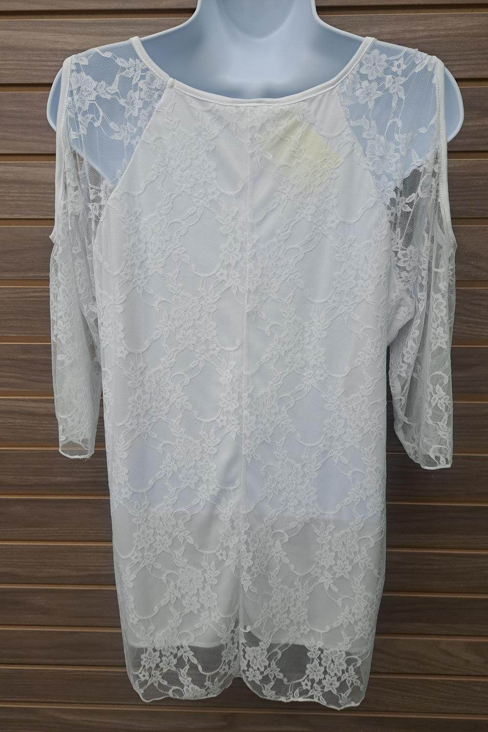 Brittany Black - Women's Lace Cold Shoulder Pull Over Inside Bodice Cover - Rack Hunt -