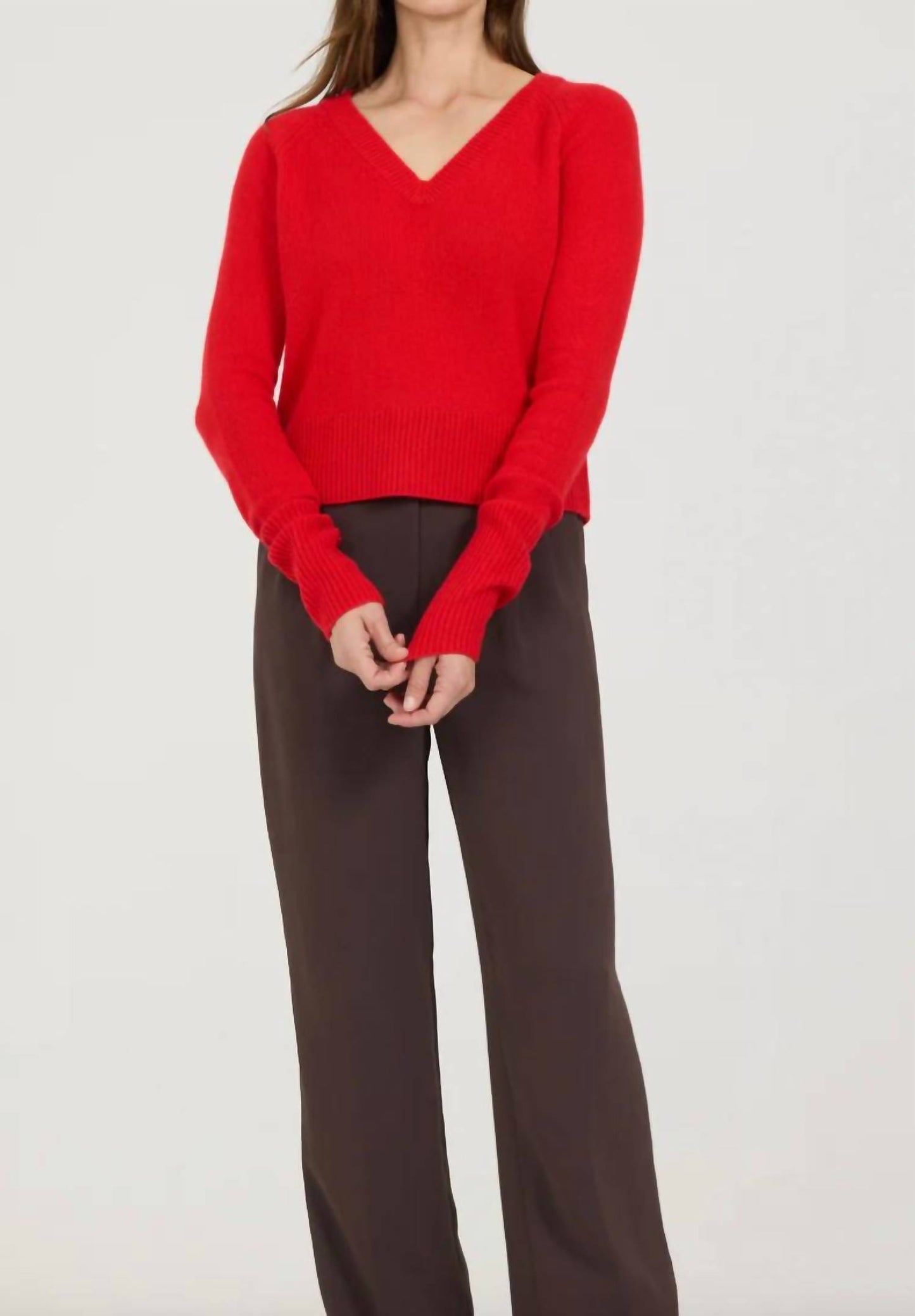 Blakely Cashmere V-neck Top