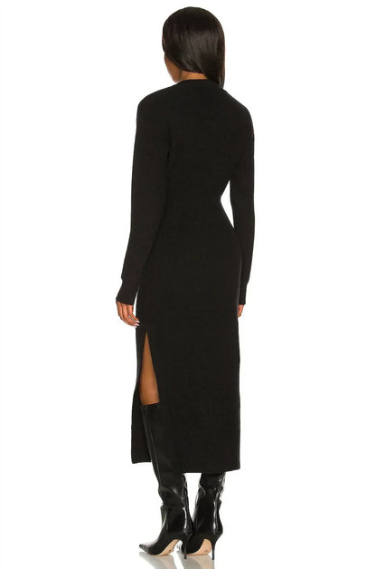 LPA - Long Sleeve Ribbed Midi Dress - Rack Hunt