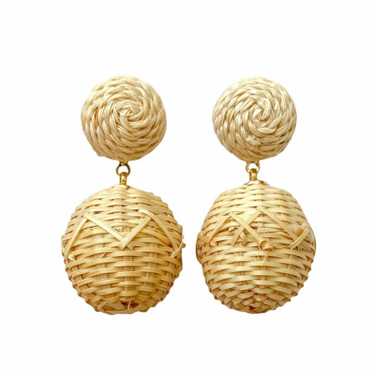 M Donohue Collection - Women's Grace Rattan Earrings - Rack Hunt -