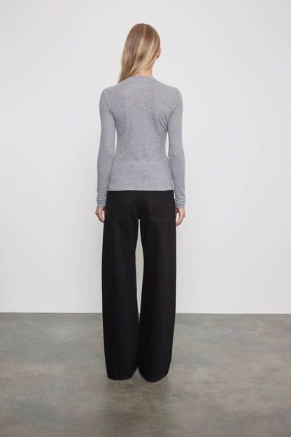 CASHMERE JERSEY FITTED CARDIGAN