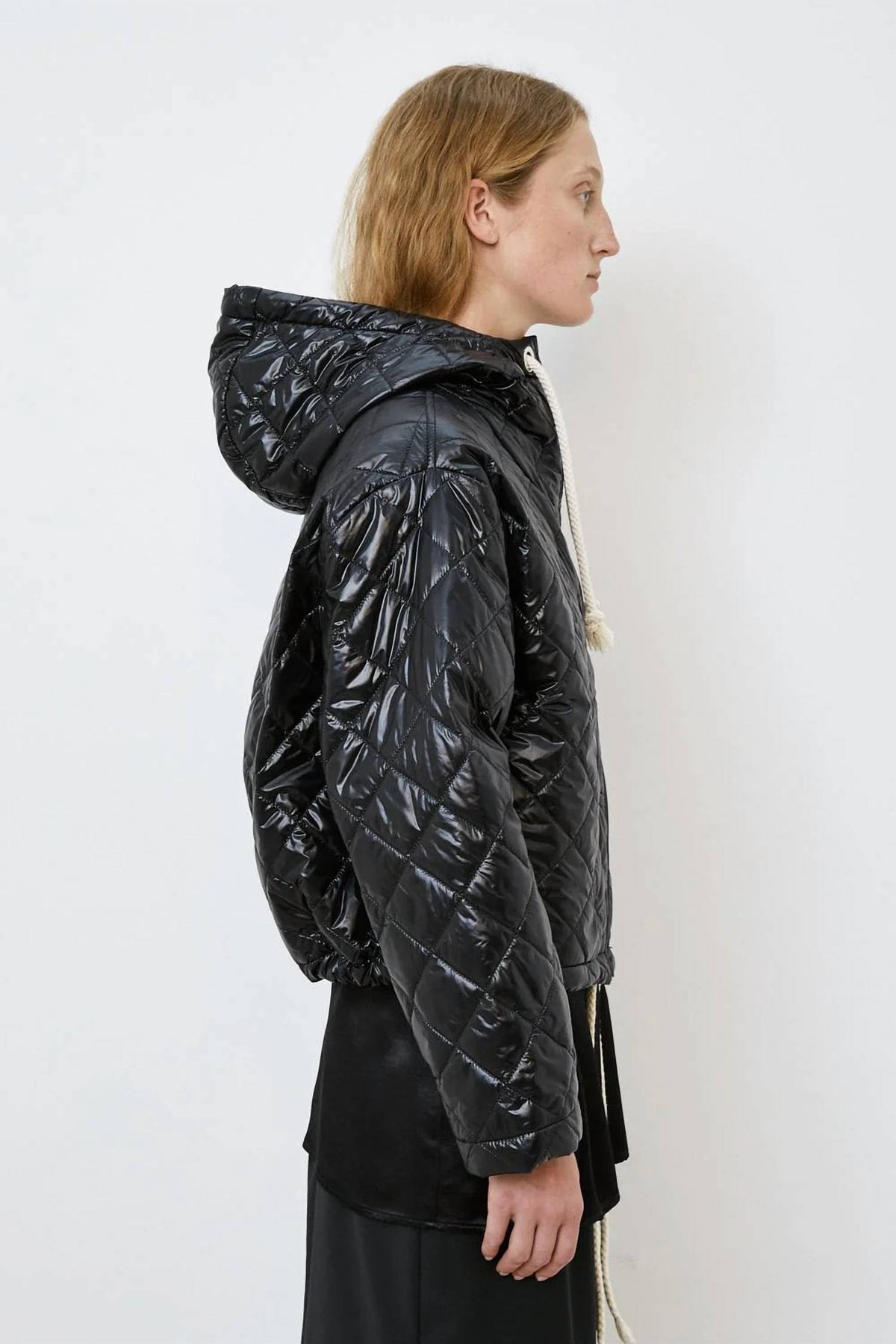 Short length quilted jacket