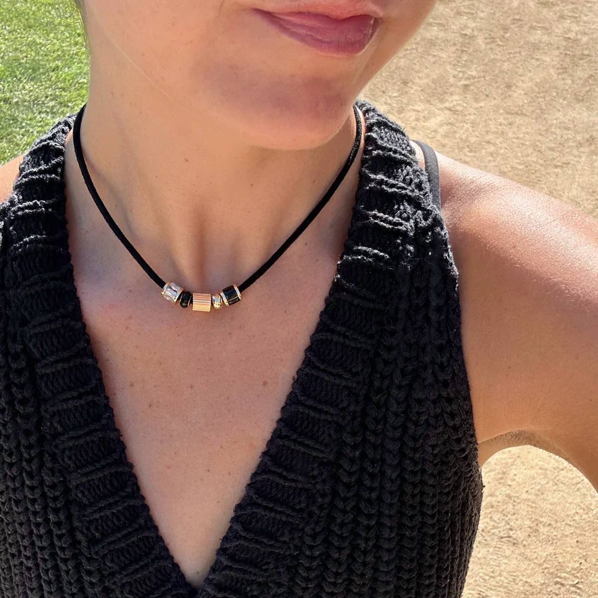 Women's Rya Leather Cord Necklace