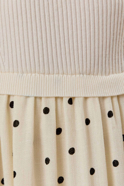 Mixed Media Dotted Dress