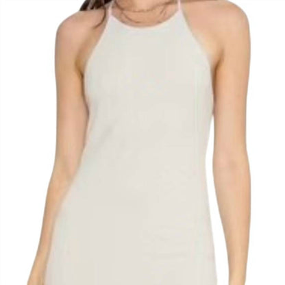 Checkered Halter Mini Dress