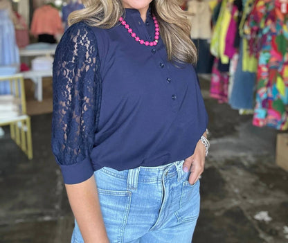 Button Lace Top