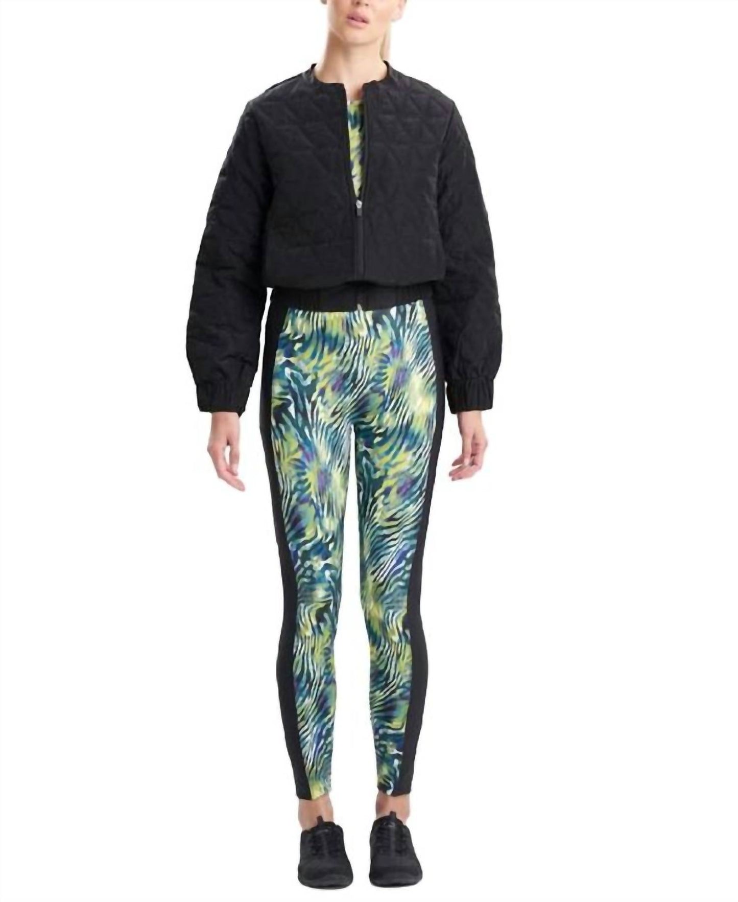 Quilted Bomber Puffer Jacket