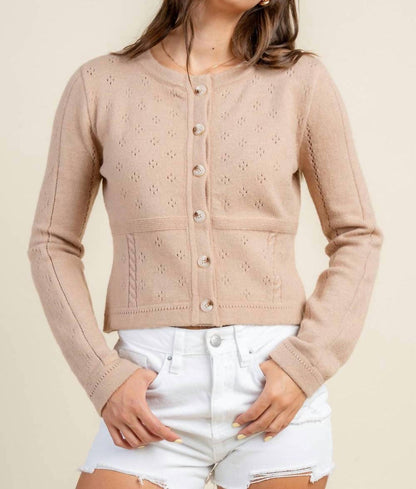 Crop Button Down Sweater