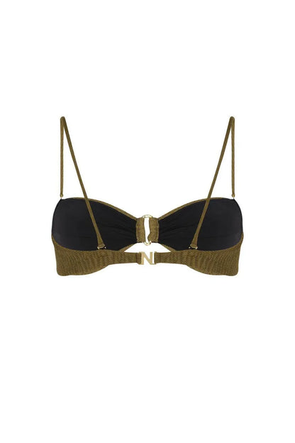 Nelblu - Ondas Crinkle Bandeau Bikini Top - Rack Hunt