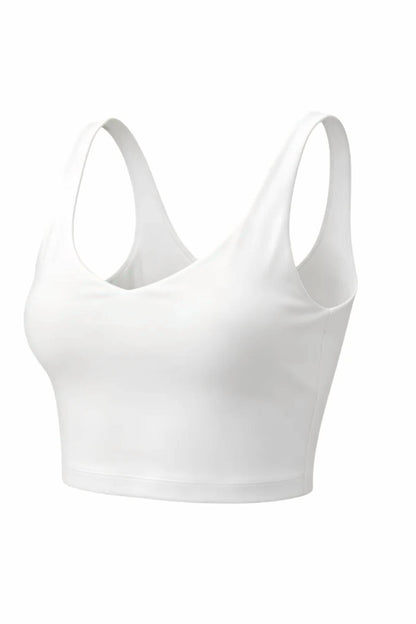 Women's V-neck Tempo Crop Bra