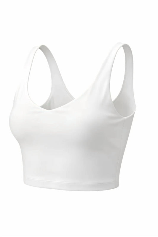 Women's V-neck Tempo Crop Bra