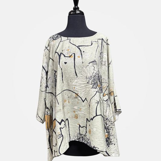 Women's Cat Butterfly Top