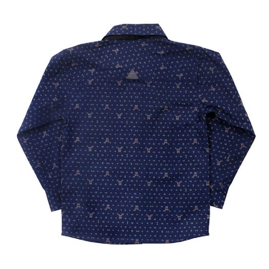 Nanobébé - Boys' Frenchie Micro Print Shirt - Rack Hunt -
