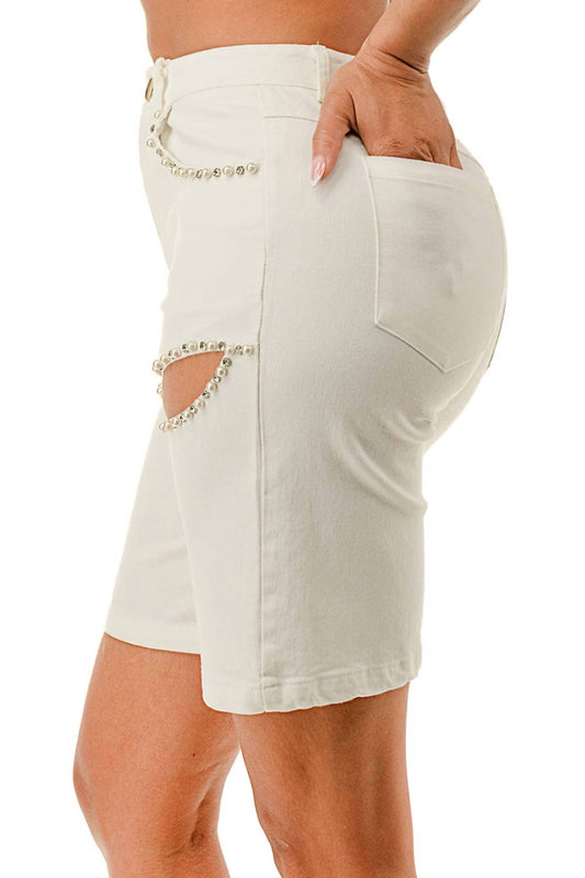 Embellished Pearl Shorts