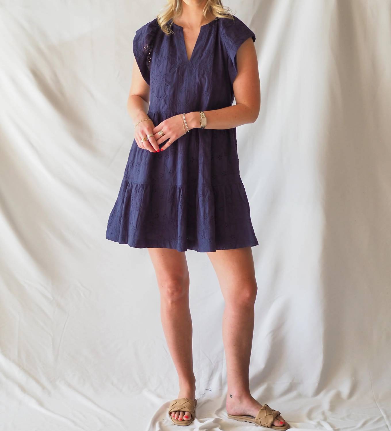 Embroidered Eyelet Everyday Dress