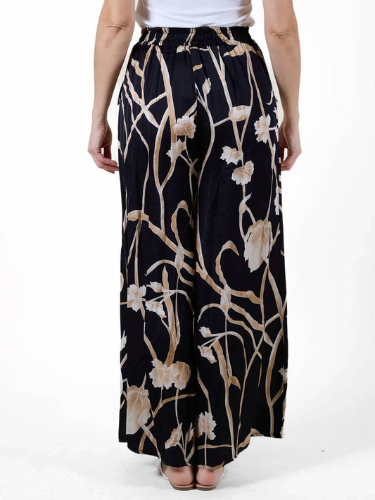 Allover Floral Print Pull On Pants