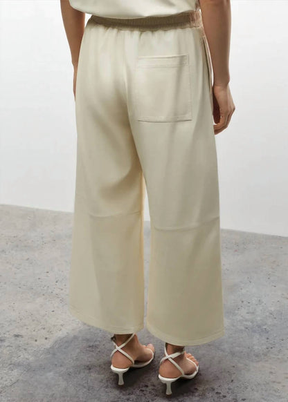 Elizabeth Lamb Leather Crop Pant