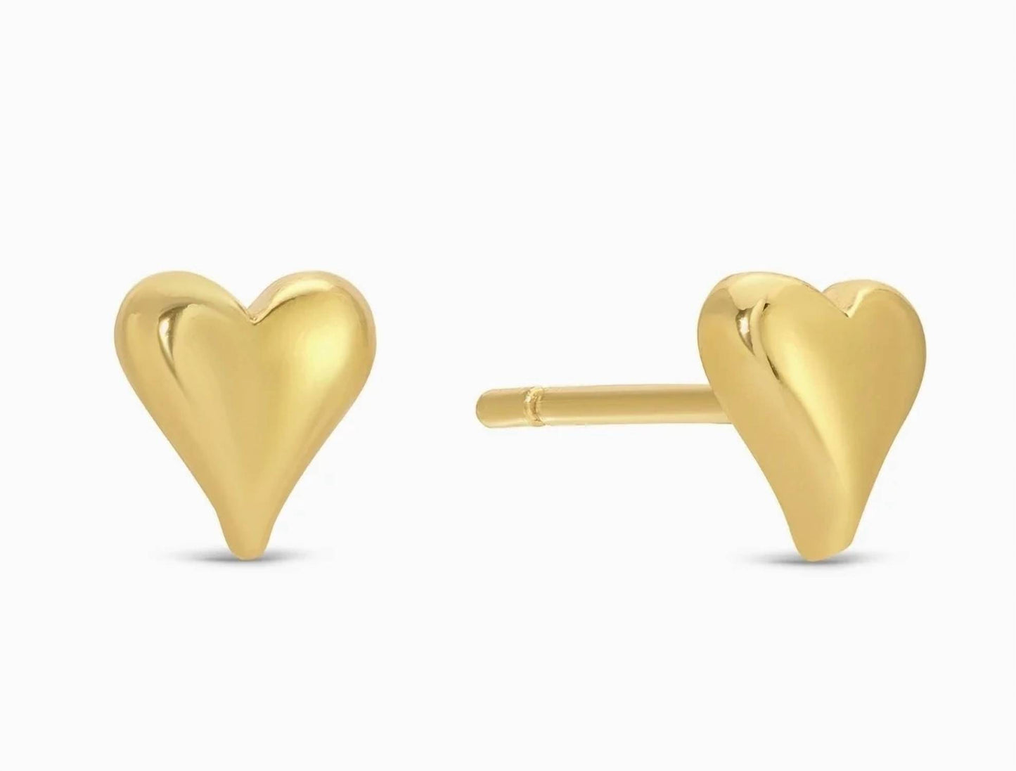 Simple Heart Stud Earrings