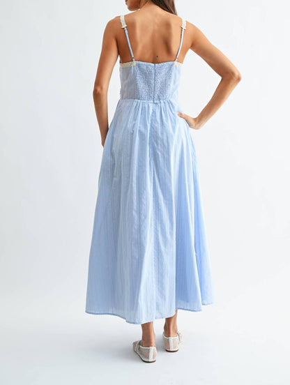 Breezy Lace Trim Maxi Sundress