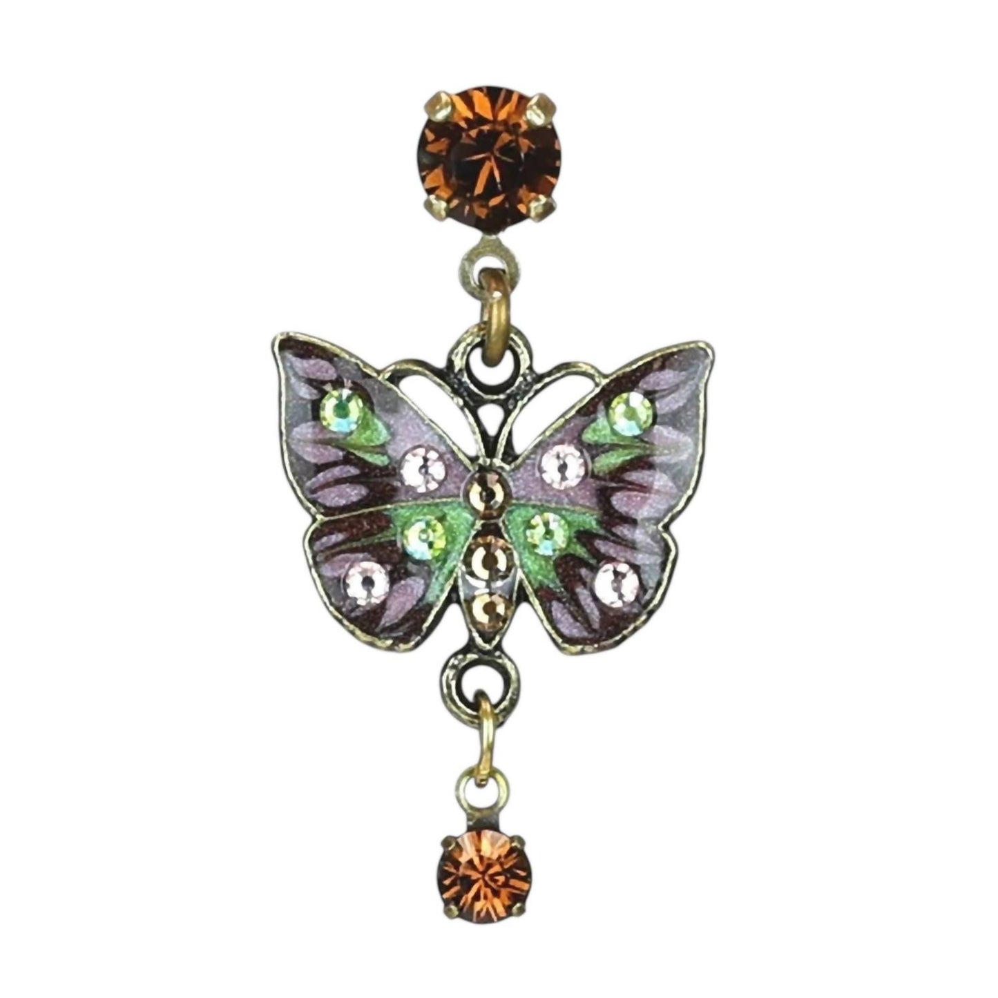 Women's Lovely Butterfly Crystal Drop Earrings