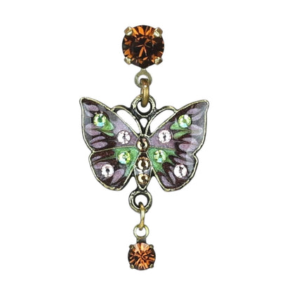 Women's Lovely Butterfly Crystal Drop Earrings