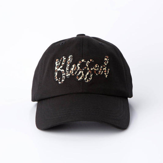 Love in Faith - Women's Leopard “blessed” Embroidered Baseball Cap - Rack Hunt -