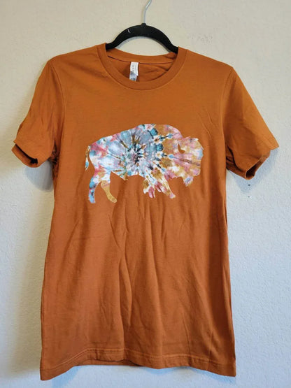 Benita Cecille - Women's The Drifter Buffalo Bright Tie Dye Buffalo Tee - Rack Hunt