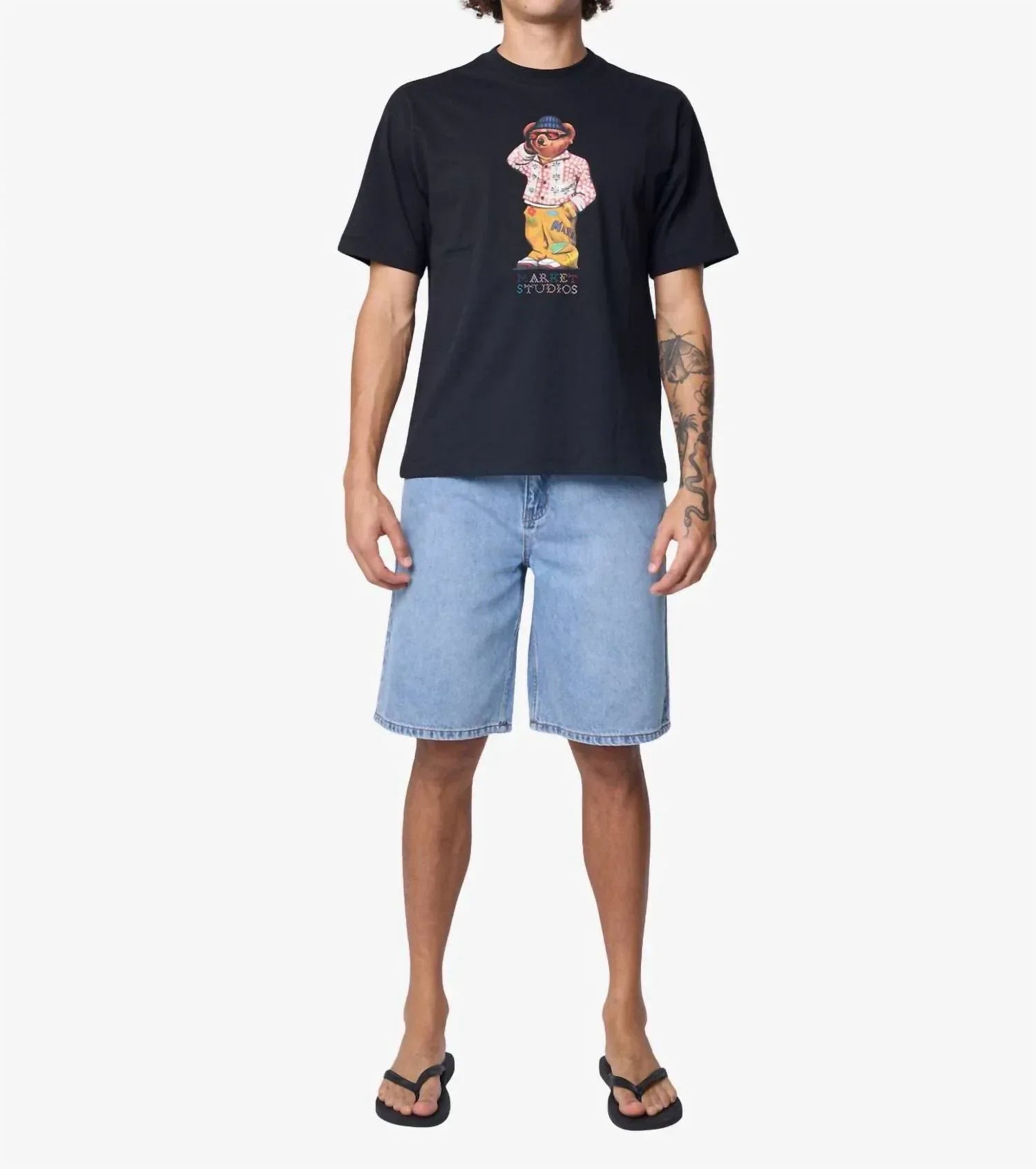MARKET - Folk Fitted Bear T-shirt - Rack Hunt