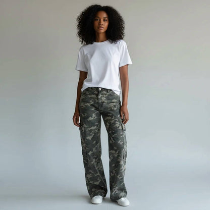 Denim Cargo Pants