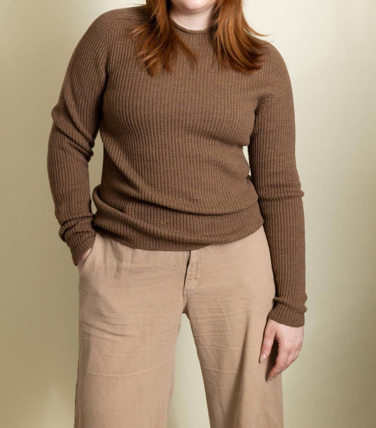 Crewneck Waffle Sweater