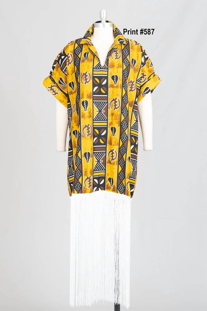 Vivid Tribe Fringe Trim Top