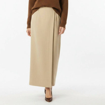 Silk Wrap Midi Skirt