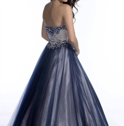 Strapless Maxi Prom Dress