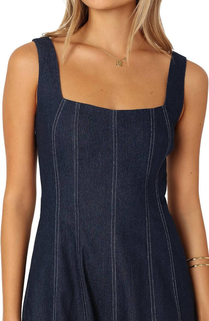 Petal & Pup - Callum Sleeveless Denim Maxi Dress - Rack Hunt