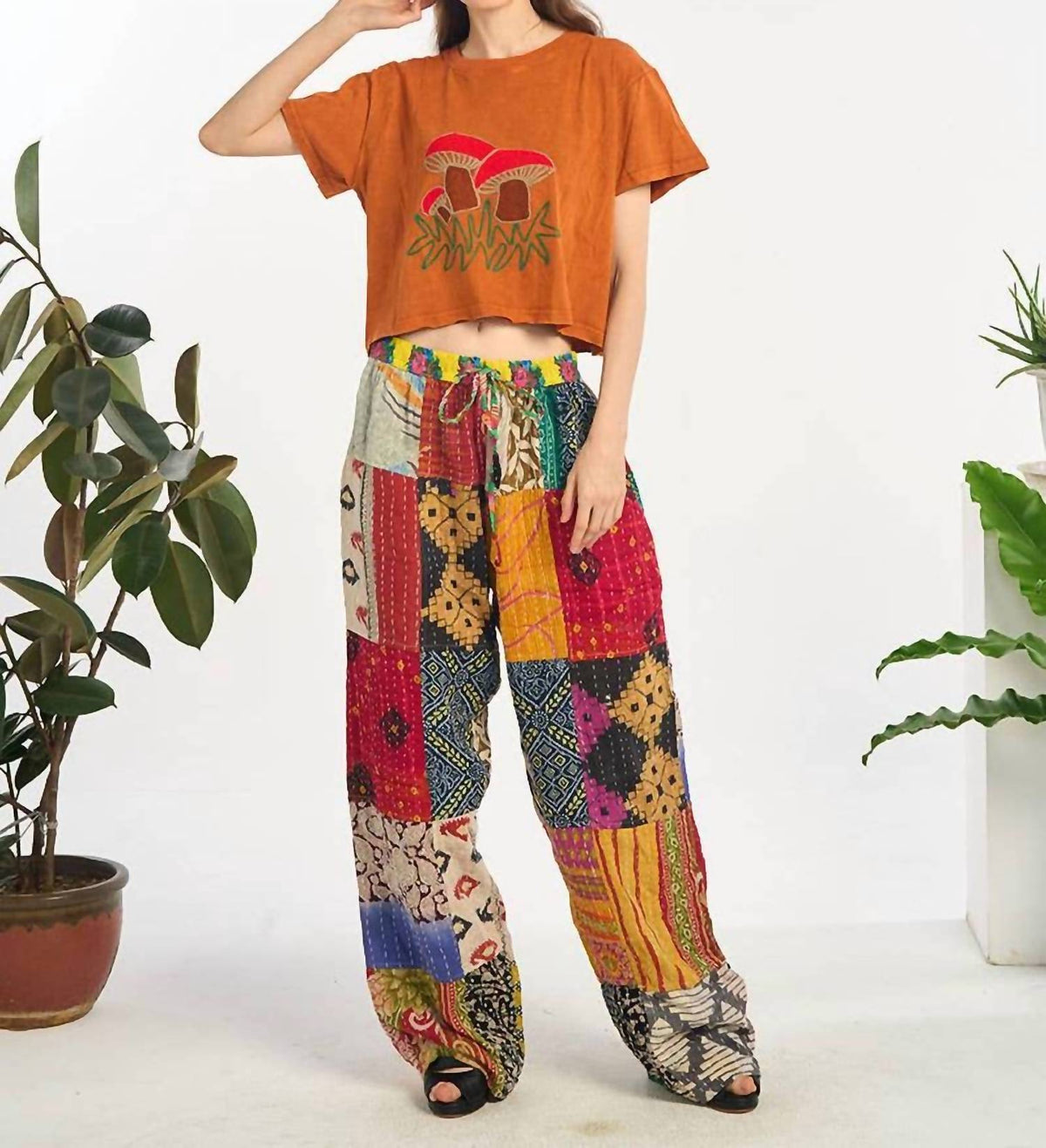 Cotton Wide Leg Pants