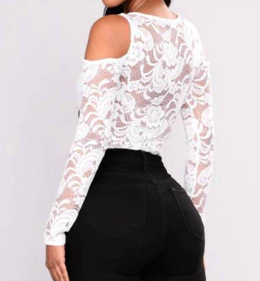 ASZ - Lace Cold Shoulder Long Sleeve - Rack Hunt -