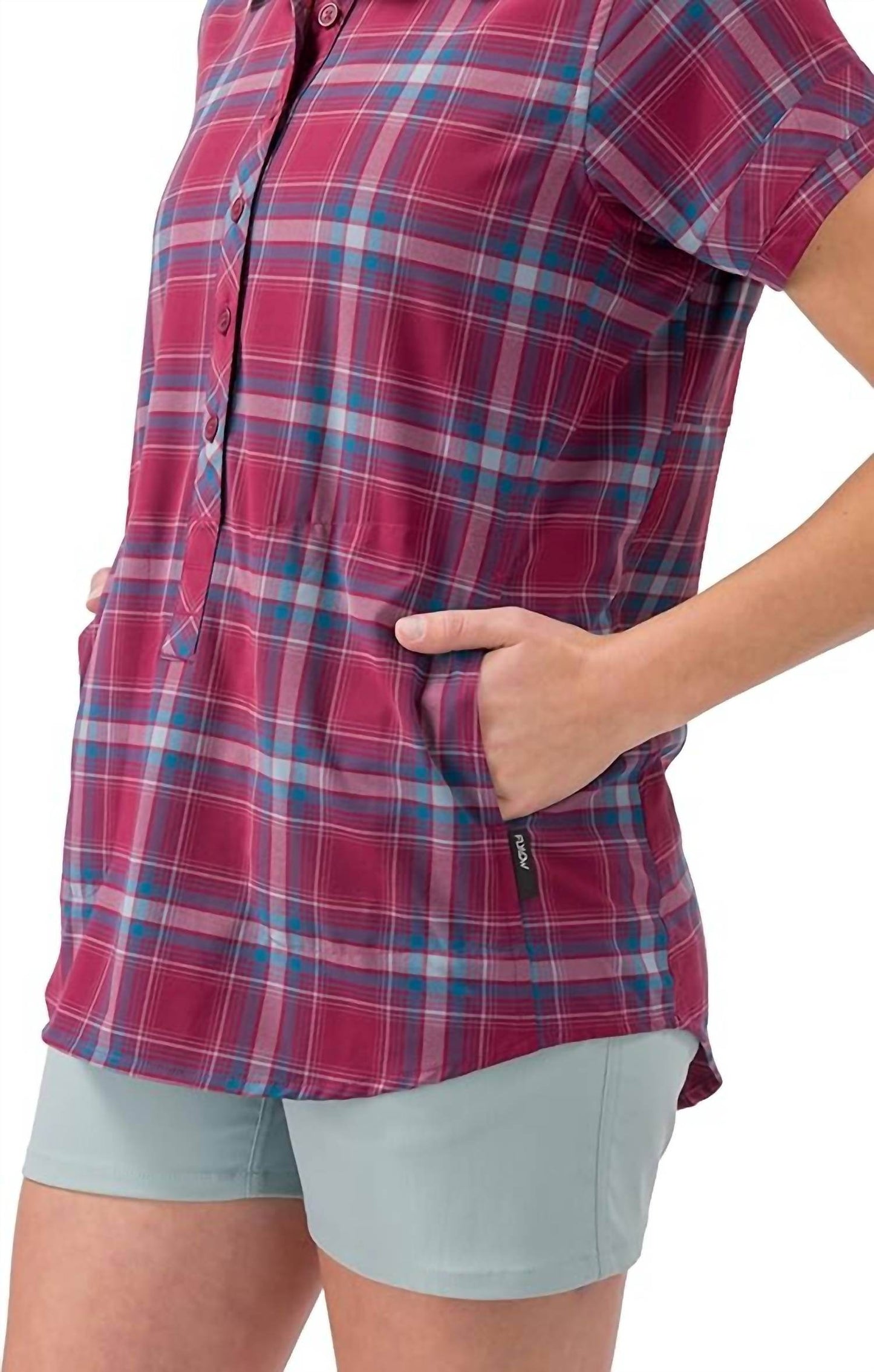 Flylow Gear - Aster Plaid Button-up Shorts Sleeve Shirt - Rack Hunt -