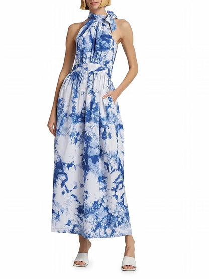 Busayo - Folarin Halter Tie-dyed Maxi Dress - Rack Hunt